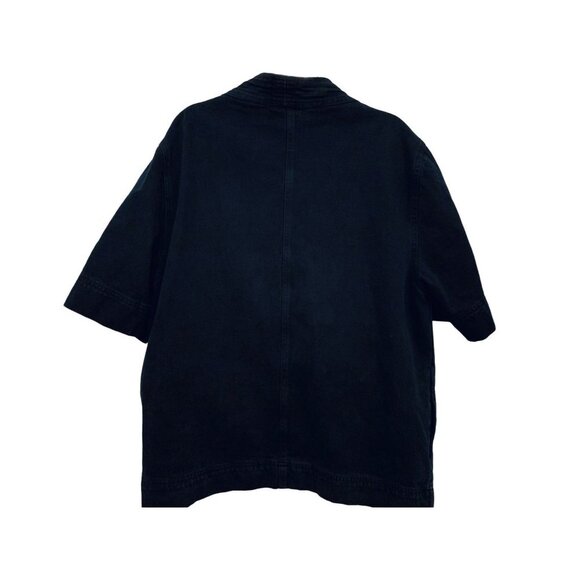 ASOS Black Denim 3/4 Sleeves Open front Cardigan Size Med - Picture 11 of 11